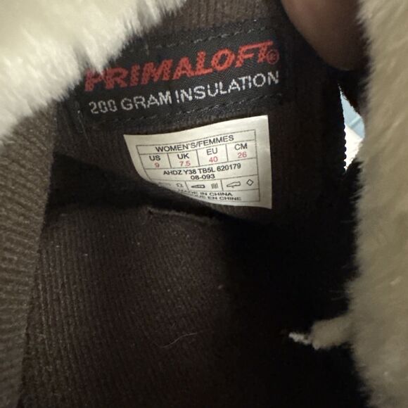 THE NORTH FACE PrimaLoft Brown SUEDE 200 GRAM INSULATED WATERPROOF BOOTS Size 9 - Picture 8 of 13